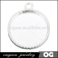 New arrival jewelry necklace pendant setting frame, necklace pendant frame, photo frame pendant